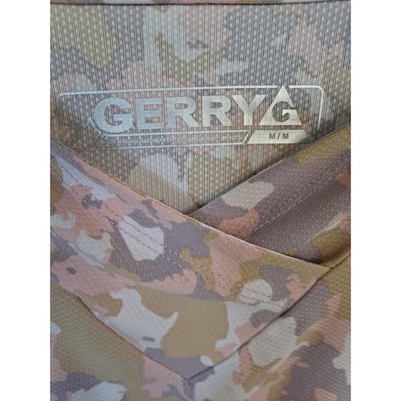 Gerry Pink White Tan Camo V Neck Hoodie Size Medium - Picture 4 of 9